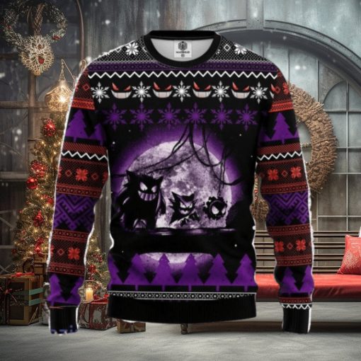 Pokemon Ghost Ugly Christmas Sweater 3D Gift For Men And Women