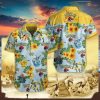 Busch Light Hawaiian Shirt Bird And Tropical Flower Pattern