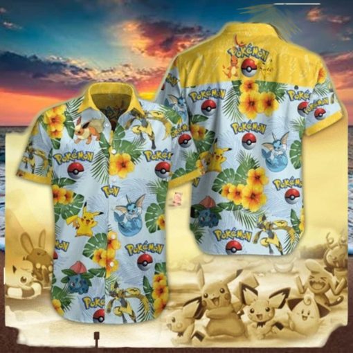 Pokemon Hawaiian Shirt For Summer Holiday