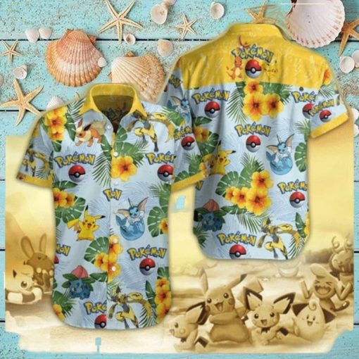 Pokemon Hawaiian Shirt For Summer Holiday