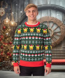 Pokemon Men’s Santa Pikachu Holiday Fair Isle Ugly Christmas Sweater