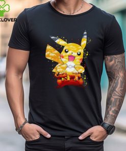 Pokemon Pichu Pikachu and Raichu electric evolution painting shirt