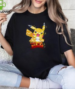 Pokemon Pichu Pikachu and Raichu electric evolution painting shirt