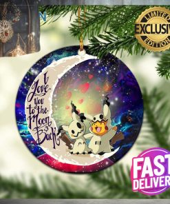 Pokemon Pikachu Horror 3 Love You To The Moon Galaxy Ornament – Christmas Decorations