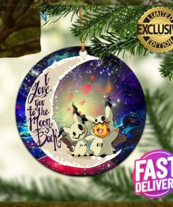 Pokemon Pikachu Horror 3 Love You To The Moon Galaxy Ornament – Christmas Decorations