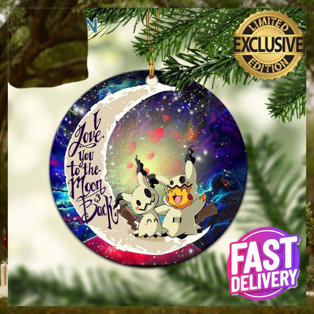 Pokemon Pikachu Horror 3 Love You To The Moon Galaxy Ornament – Christmas Decorations Pokemon Pikachu Horror 3 Love You To The Moon Galaxy Ornament – Christmas Decorations