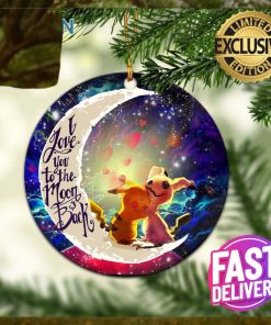 Pokemon Pikachu Horror Love You To The Moon Galaxy Circle Ornament – Christmas Decorations