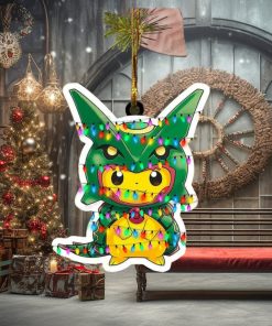 Pokemon Poncho Pikachu Rayquaza Custom Tree Decorations 2023 Ornament