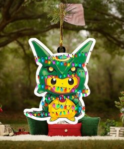 Pokemon Poncho Pikachu Rayquaza Custom Tree Decorations 2023 Ornament