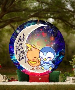 Pokemon Torchic Piplup Love You To The Moon And Back Galaxy 2023 Holiday Custom Name Christmas Decorations Ornament