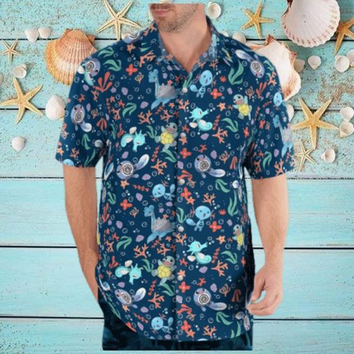 Pokemon Water Type Ocean Pattern Hawaiian Shirt