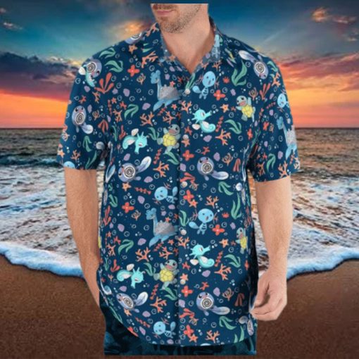 Pokemon Water Type Ocean Pattern Hawaiian Shirt