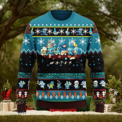 Pokemon Water Ugly Christmas Sweater Anime Men And Women Christmas Gift