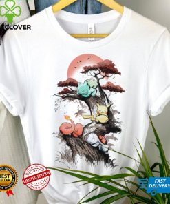 Pokemon starters sleep under the sun Japan style gift shirt 3 Pokemon starters sleep under the sun Japan style gift shirt