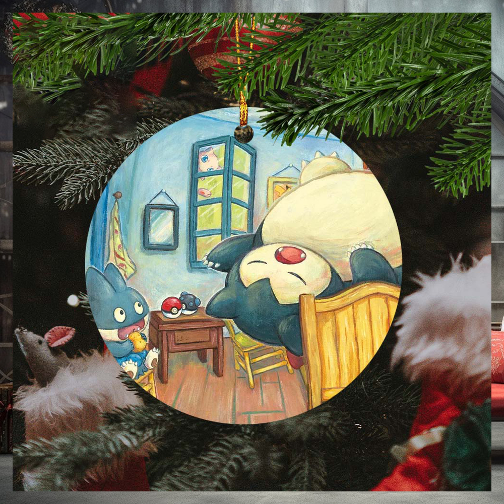 Pokemon x Van Gogh Museum Snorlax Art Inspired By Van Gogh Christmas Tree Decorations Ornament Pokemon x Van Gogh Museum Snorlax Art Inspired By Van Gogh Christmas Tree Decorations Ornament