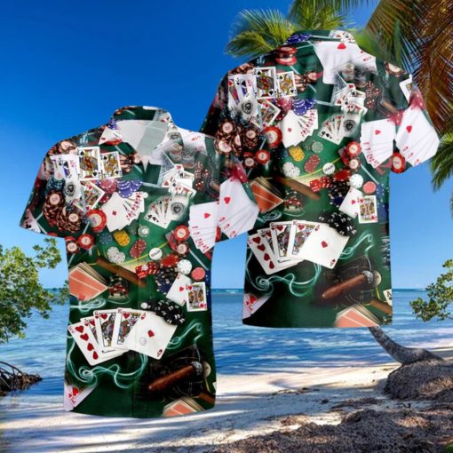 Poker Hawaiian Shirt, Gambling Shirt, Poker Player Shirt, Hawaii Shirt Party Summer, Tropical Shirts, Casino Aloha Hawaii Shirt