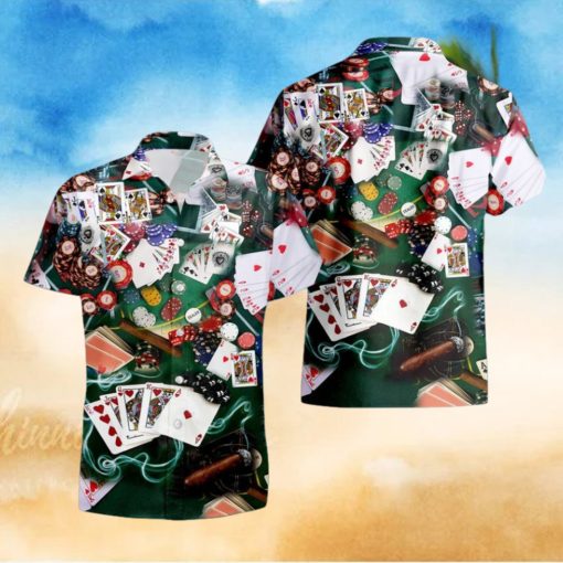 Poker Hawaiian Shirt, Gambling Shirt, Poker Player Shirt, Hawaii Shirt Party Summer, Tropical Shirts, Casino Aloha Hawaii Shirt
