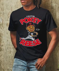 Pokey Reese cartoon hall of heroes signature shirt