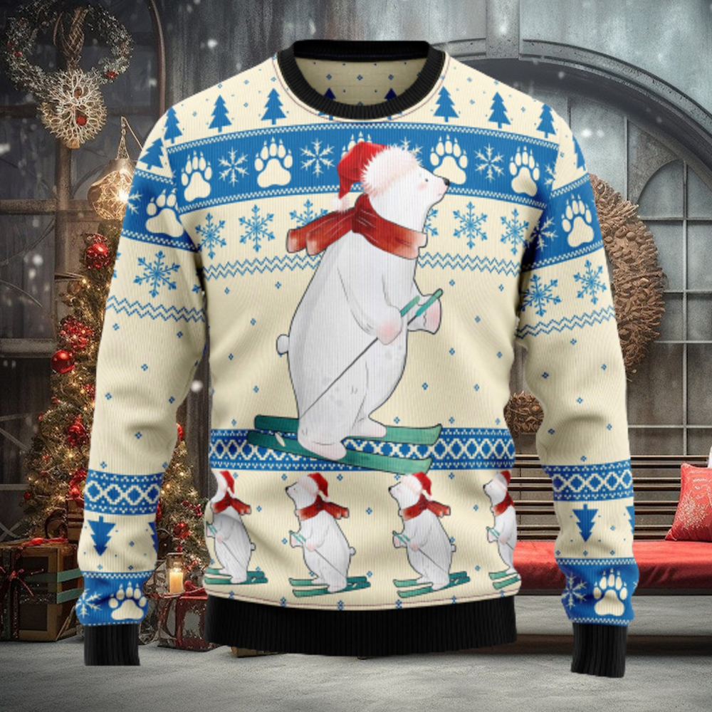 Polar Bear Ice Ugly Christmas Sweater Thankgiving Gift Men Women Polar Bear Ice Ugly Christmas Sweater Thankgiving Gift Men Women