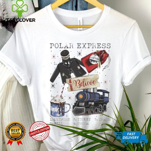 Polar Express believe uniform ticket train bell cocoa shirt