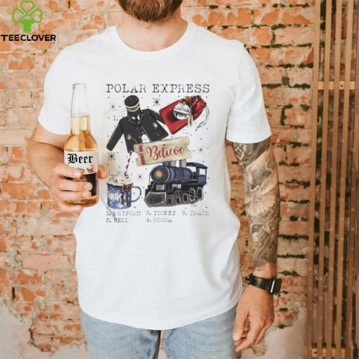 Polar Express believe uniform ticket train bell cocoa shirt