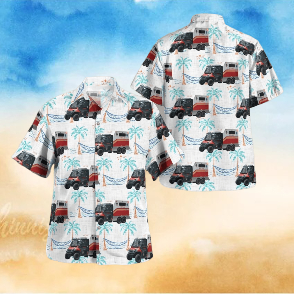 Polaris FDNY First Aid Ambulance Button Up Hawaiian Shirt Beach Gift Polaris FDNY First Aid Ambulance Button Up Hawaiian Shirt Beach Gift