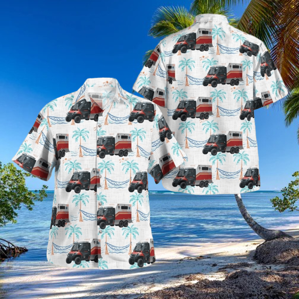 Polaris FDNY First Aid Ambulance Button Up Hawaiian Shirt Beach Gift Polaris FDNY First Aid Ambulance Button Up Hawaiian Shirt Beach Gift