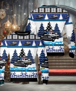 Police Car Christmas AOP Sweater