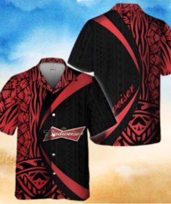 Polynesian Samoan Pattern Budweiser Beer Hawaiian Shirt