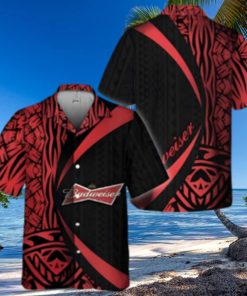 Polynesian Samoan Pattern Budweiser Beer Hawaiian Shirt