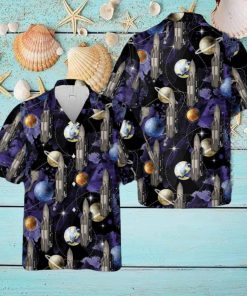 Polyus 1987 Spacecraft Rocket Hawaiian Shirt