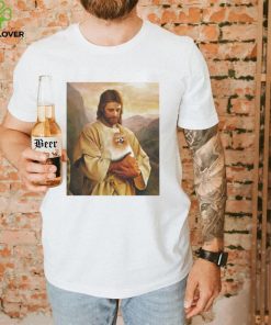 Pomeranian Dog And Jesus Lover Funny Graphic Shirt