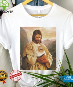 Pomeranian Dog And Jesus Lover Funny Graphic Shirt