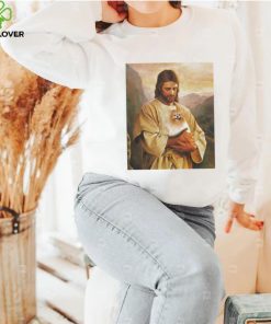 Pomeranian Dog And Jesus Lover Funny Graphic Shirt