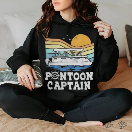 Pontoon Captain Vintage Pontoon Boat Boating Pontooning Shirt