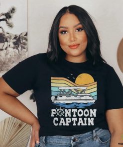 Pontoon Captain Vintage Pontoon Boat Boating Pontooning Shirt