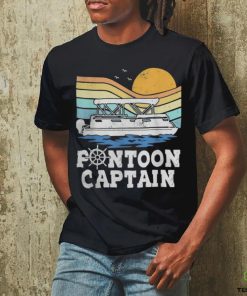 Pontoon Captain Vintage Pontoon Boat Boating Pontooning Shirt