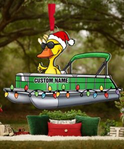Pontoon Duck Jolly Holiday Ornament