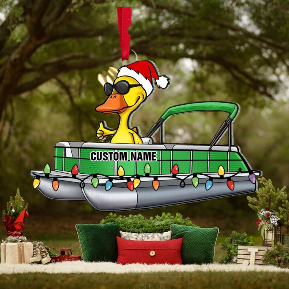 Pontoon Duck Jolly Holiday Ornament Pontoon Duck Jolly Holiday Ornament