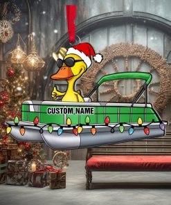 Pontoon Duck Jolly Holiday Ornament