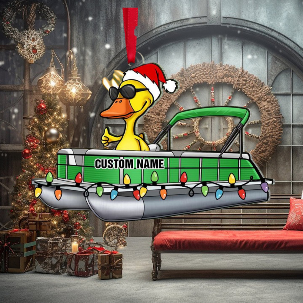 Pontoon Duck Jolly Holiday Ornament Pontoon Duck Jolly Holiday Ornament