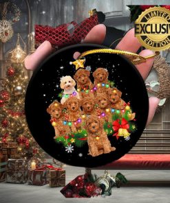 Poodle Christmas Tree Lights 2023 Holiday Gifts Custom Name For Dog Lovers Christmas Decorations Ornament