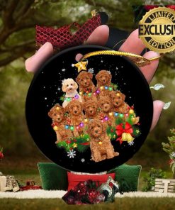 Poodle Christmas Tree Lights 2023 Holiday Gifts Custom Name For Dog Lovers Christmas Decorations Ornament