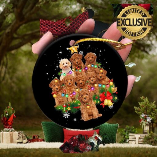 Poodle Christmas Tree Lights 2023 Holiday Gifts Custom Name For Dog Lovers Christmas Decorations Ornament