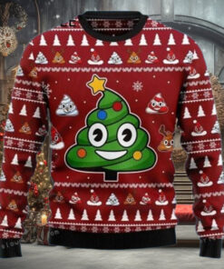 Poop Christmas Tree Emoji Funny Ugly Sweater