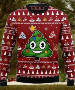 Poop Christmas Tree Emoji Funny Ugly Sweater