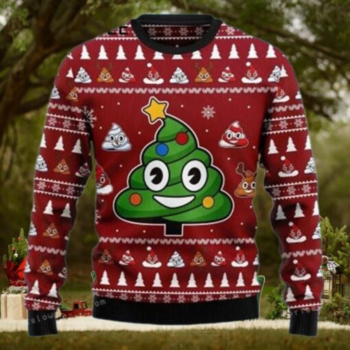 Poop Christmas Tree Emoji Funny Ugly Sweater