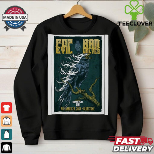 Pop Evil X Bad Wolves Columbus OH Nov 29 2024 Tour Shirt