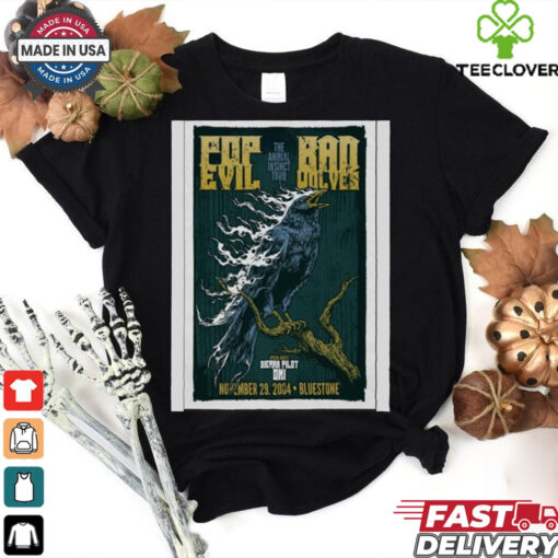Pop Evil X Bad Wolves Columbus OH Nov 29 2024 Tour Shirt