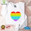 Pop It Fidget Heart Colorful Rainbow Children T Shirt